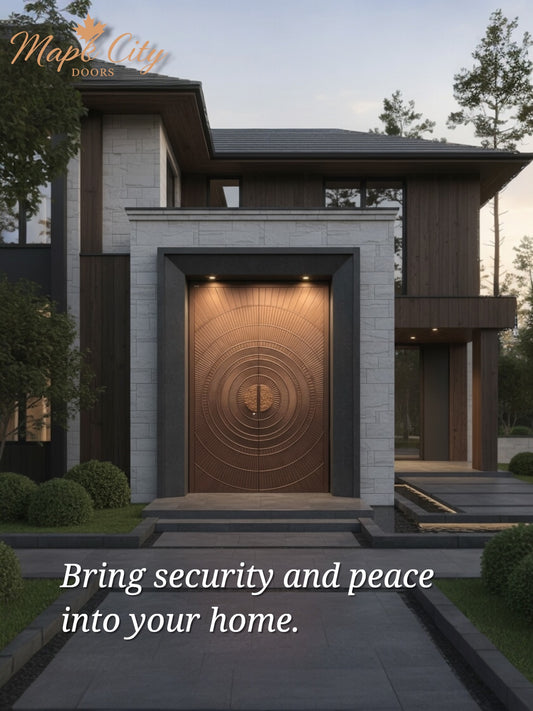Maple city Door Double Aluminum Door,CASTLE