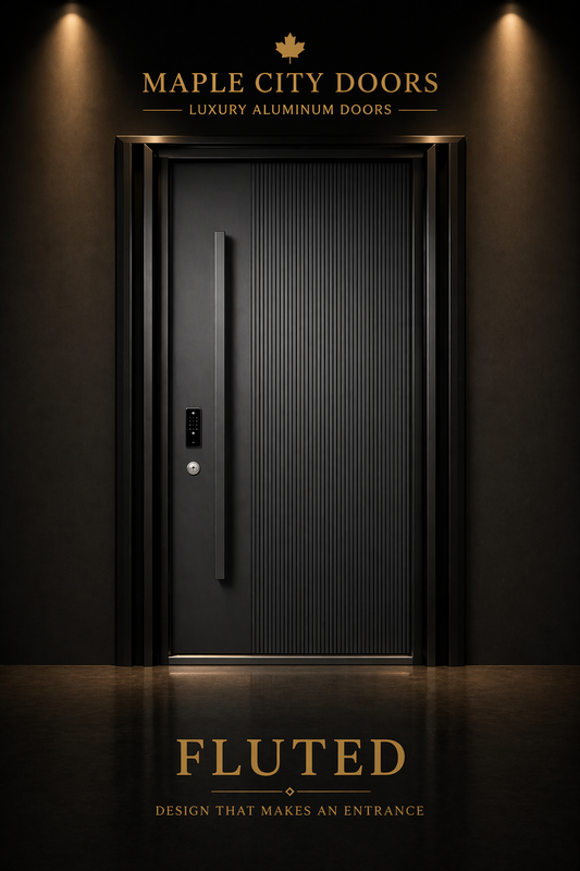 Maple city Door  Single  Aluminum Door, FLUTED