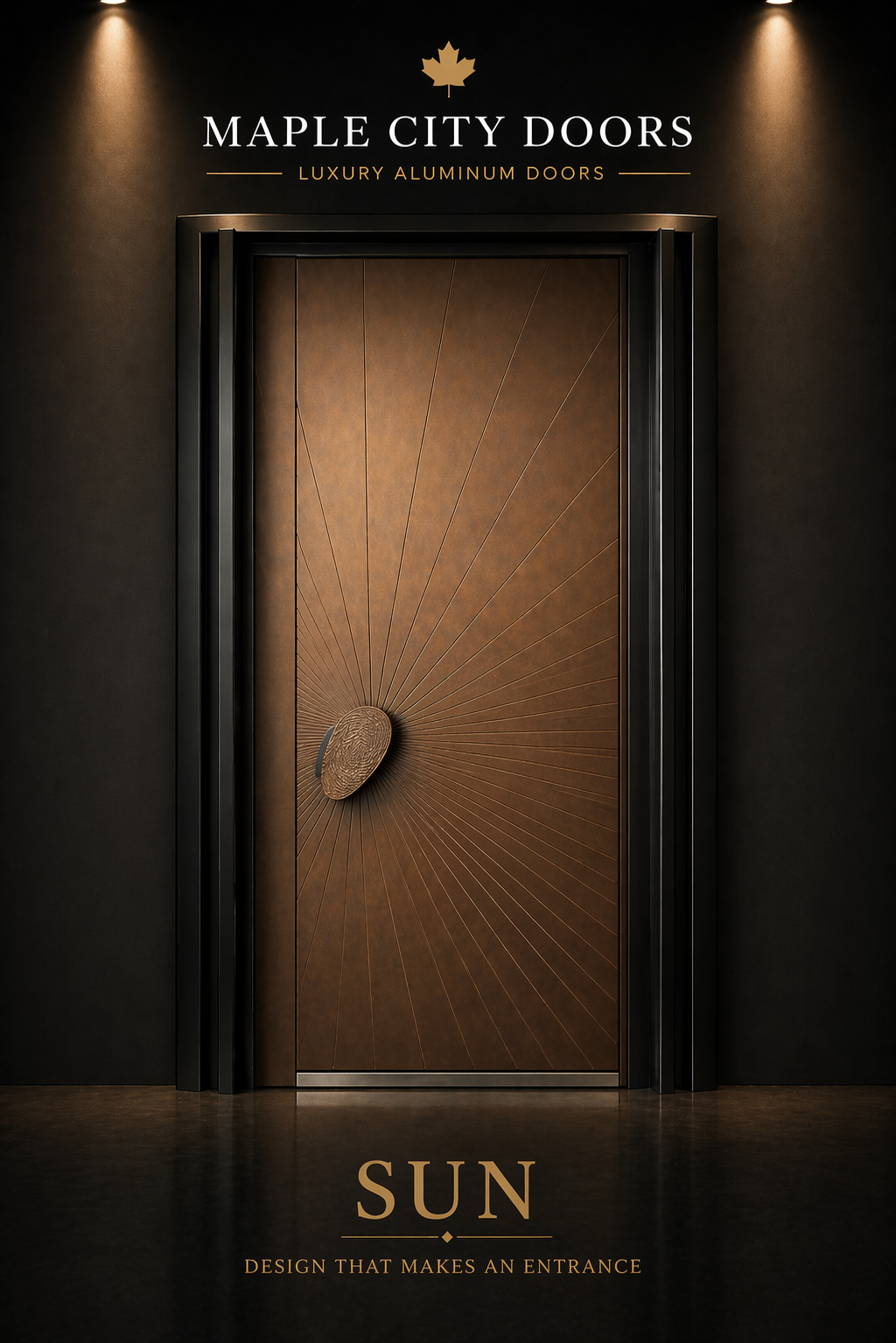 Maple city Door  Single  Aluminum Door, SUN