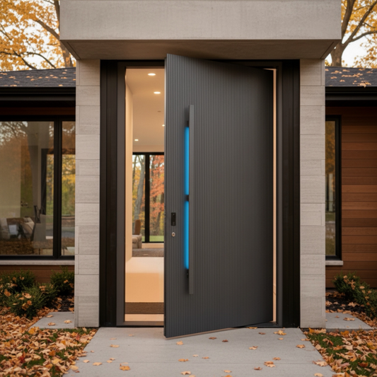 Maple city Door  Single  Aluminum Door, FLUTED