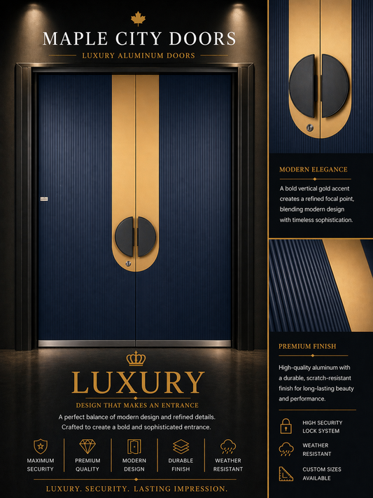 Maple city Door  Double  Aluminum Door,LUXURY