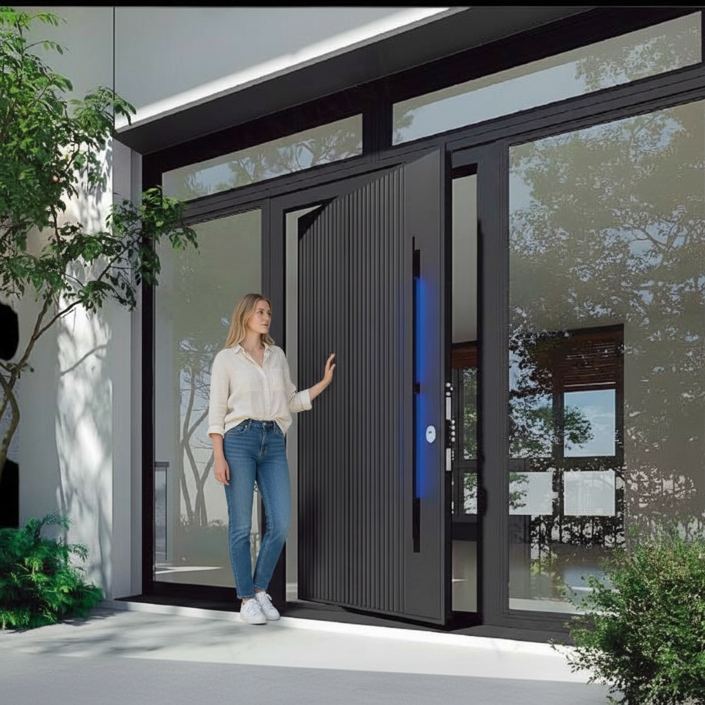 Maple city Door  Single  Aluminum Door, M-24013