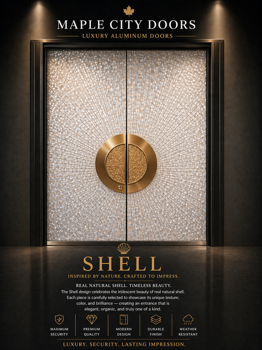 Maple city Door  Double ShellAluminum Door Shell Cover ,SHELL