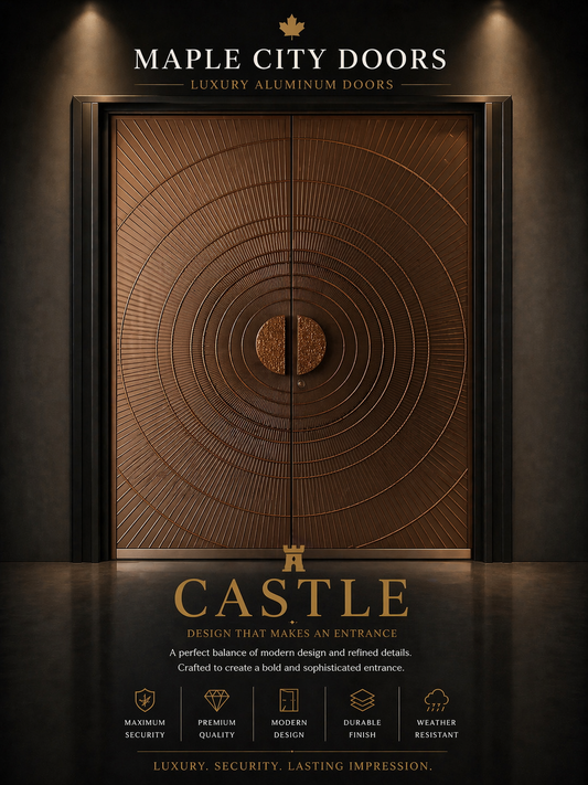 Maple city Door  Double  Aluminum Door,CASTLE